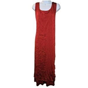 My Size Australia 18 Red Maxi Tank Dress Plus Size Long Stretch Knit – Excellent